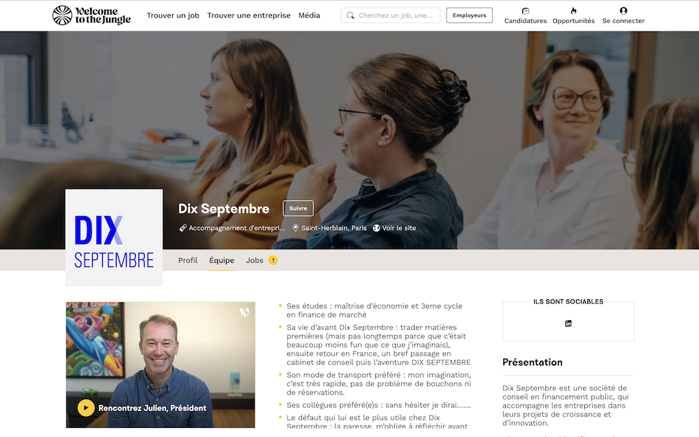 Dix Septembre onglet equipe