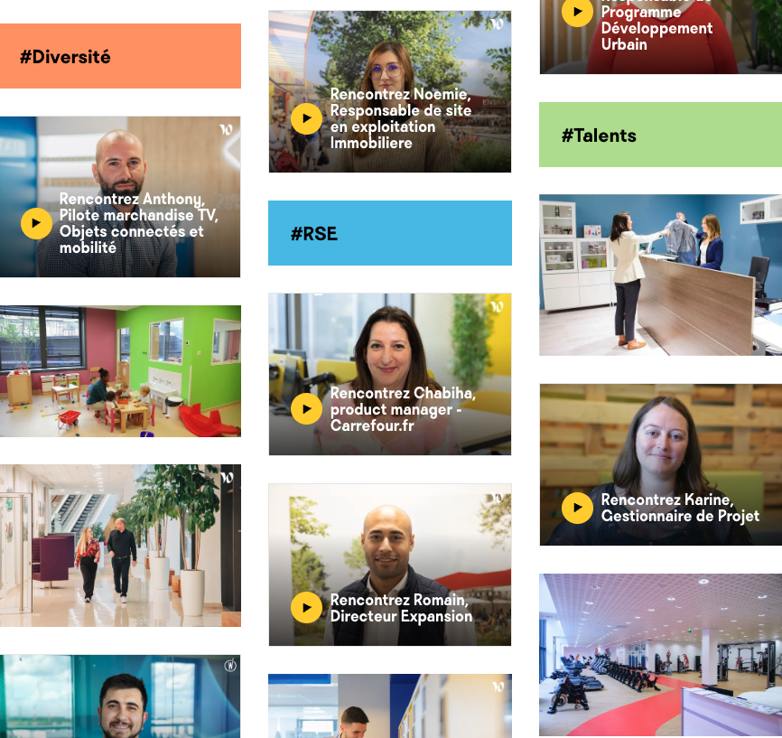 employer branding photos and video collage on company profile 