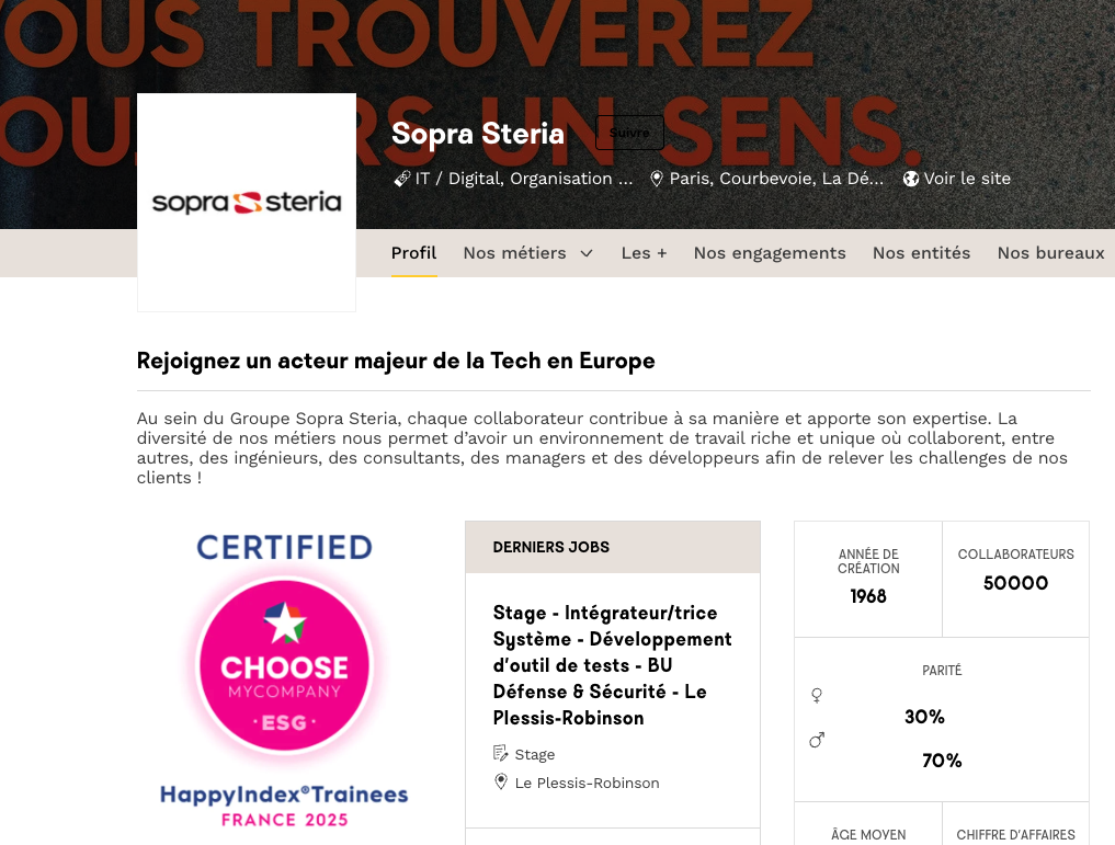 company profile page 